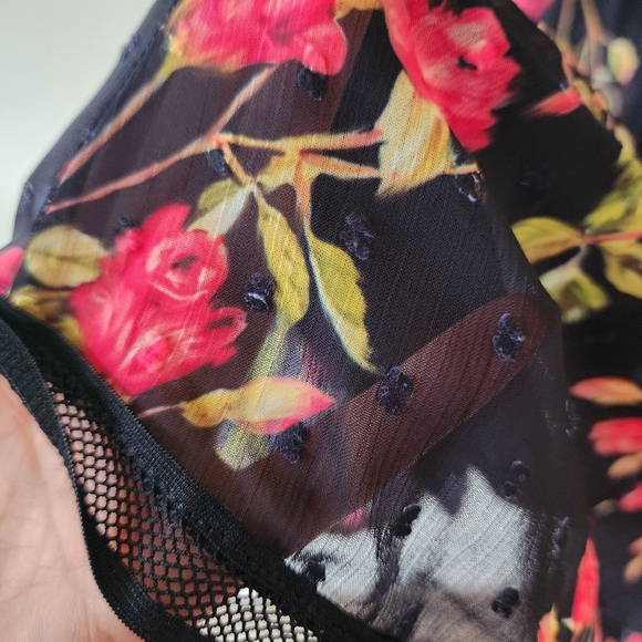 Revolve NBD Mini-A-Line Dress Isaac Red Floral Deep V-neck Cocktail - Picture 9 of 10